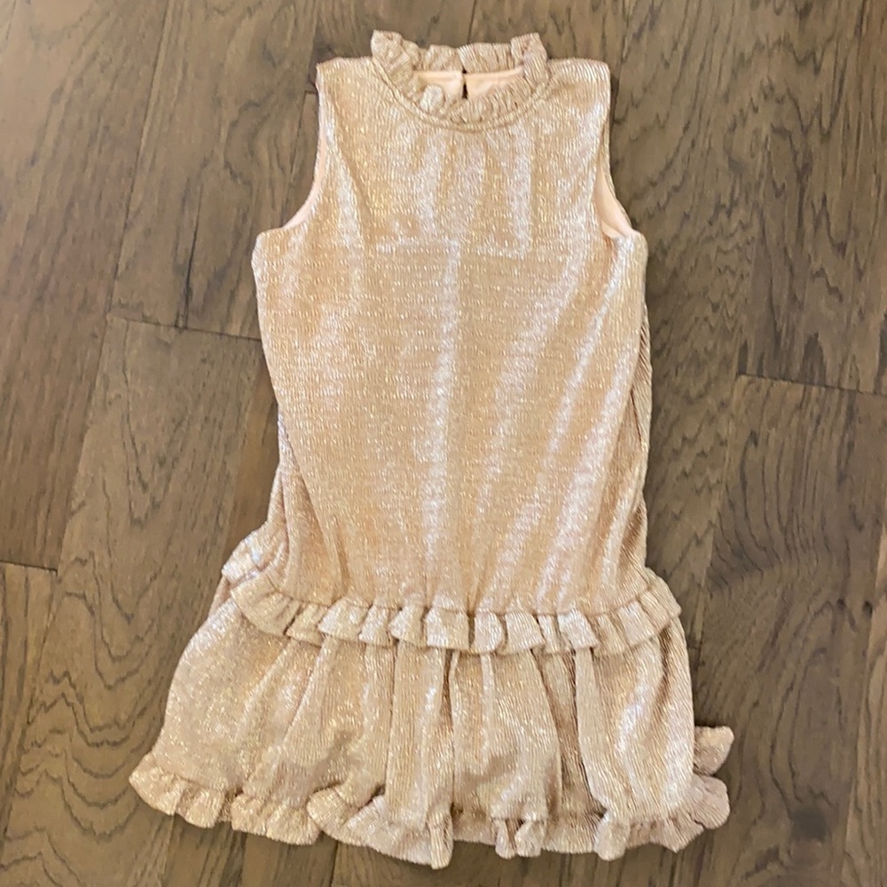Rose gold shimmery dress by Kate Spade